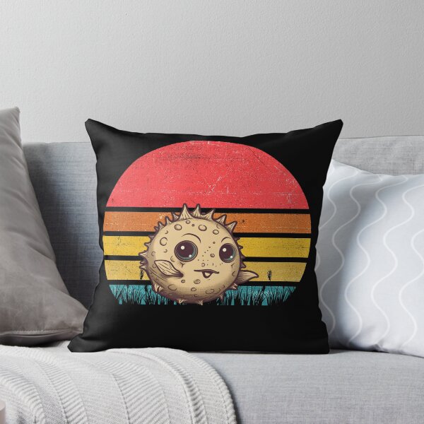 Item preview, Puffer Fish Vintage Retro Sunset designed and sold by rafaeltto.