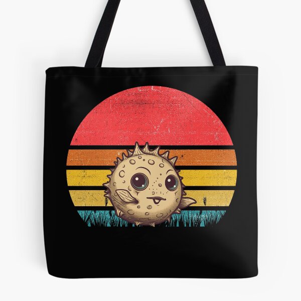 Item preview, Puffer Fish Vintage Retro Sunset designed and sold by rafaeltto.