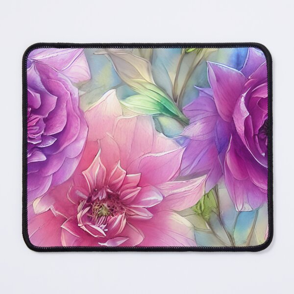 Aperçu de l'œuvre Floral rose vif et violet créée et vendue par Poetic Patterns Studio.