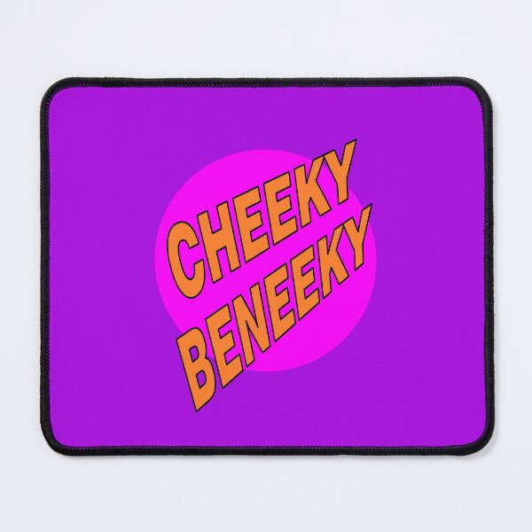Item preview, Cheeky Beneeky, Orange Bold Font on Pink Circle designed and sold by AASparksDesigns.