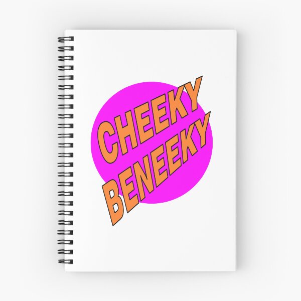 Item preview, Cheeky Beneeky, Orange Bold Font on Pink Circle designed and sold by AASparksDesigns.