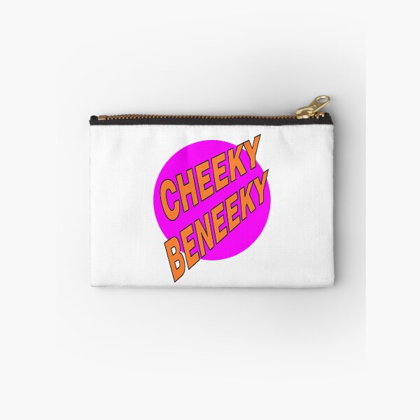 Item preview, Cheeky Beneeky, Orange Bold Font on Pink Circle designed and sold by AASparksDesigns.