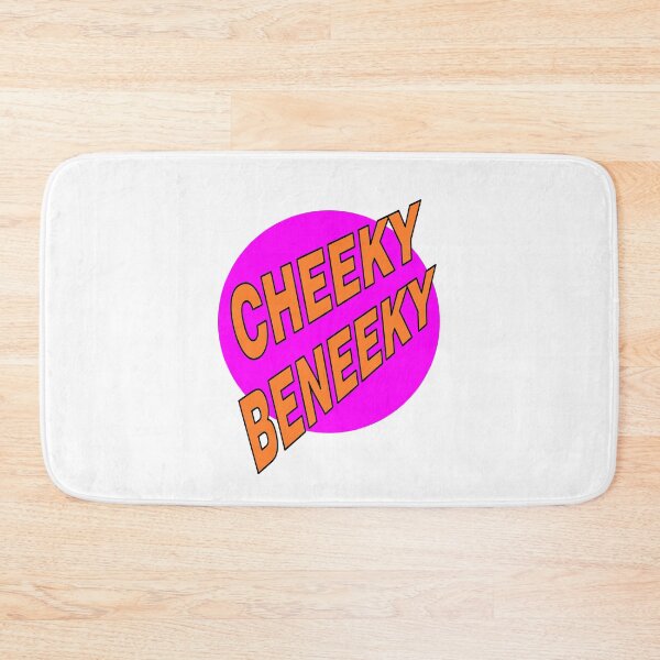 Item preview, Cheeky Beneeky, Orange Bold Font on Pink Circle designed and sold by AASparksDesigns.
