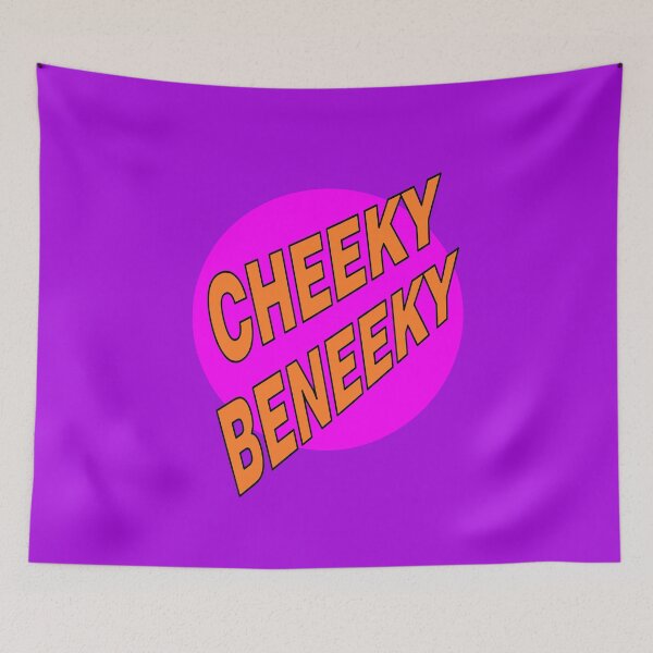 Item preview, Cheeky Beneeky, Orange Bold Font on Pink Circle designed and sold by AASparksDesigns.