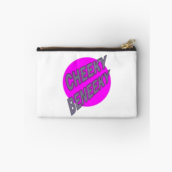 Item preview, Cheeky Beneeky, Grey Bold Font on Pink Circle designed and sold by AASparksDesigns.