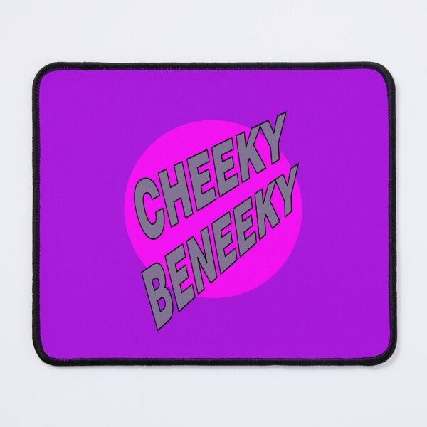 Item preview, Cheeky Beneeky, Grey Bold Font on Pink Circle designed and sold by AASparksDesigns.