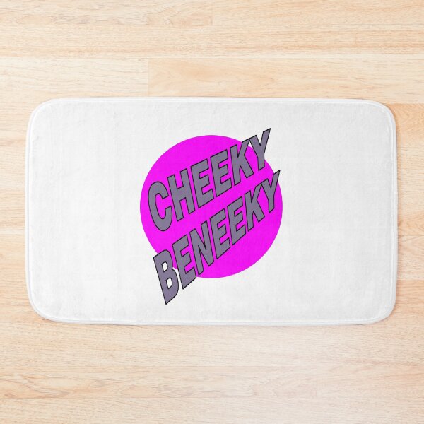 Item preview, Cheeky Beneeky, Grey Bold Font on Pink Circle designed and sold by AASparksDesigns.