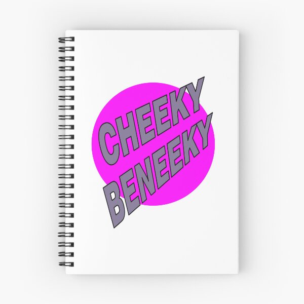 Item preview, Cheeky Beneeky, Grey Bold Font on Pink Circle designed and sold by AASparksDesigns.