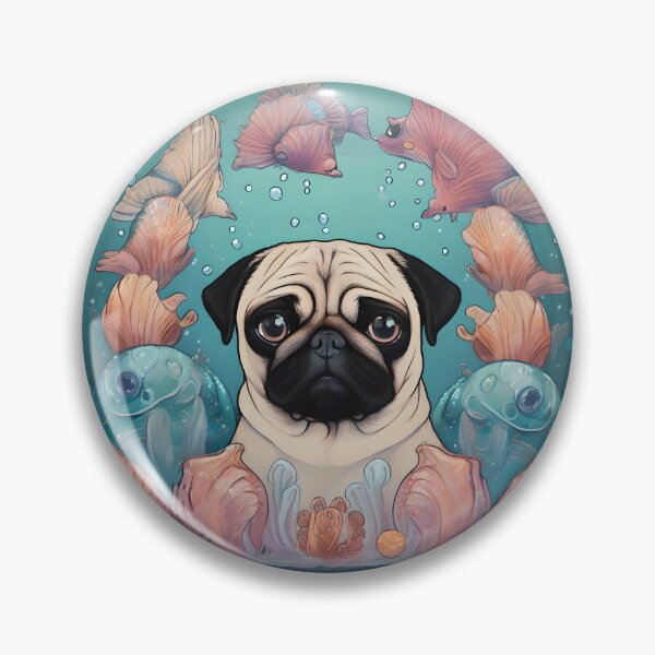 Item preview, Mermaid Pug designed and sold by AbsoluteA.
