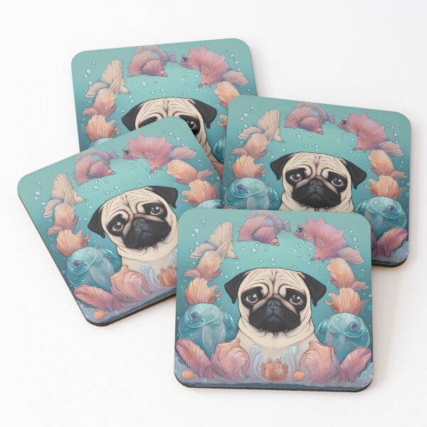 Item preview, Mermaid Pug designed and sold by AbsoluteA.