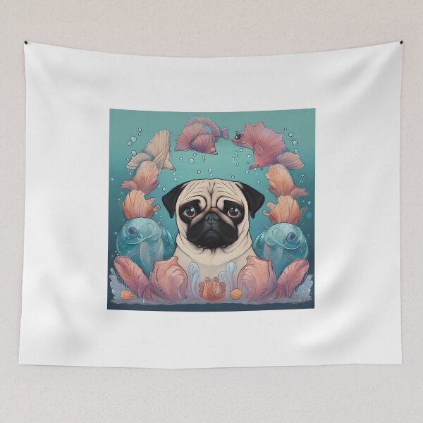 Item preview, Mermaid Pug designed and sold by AbsoluteA.