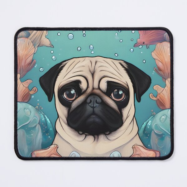 Item preview, Mermaid Pug designed and sold by AbsoluteA.