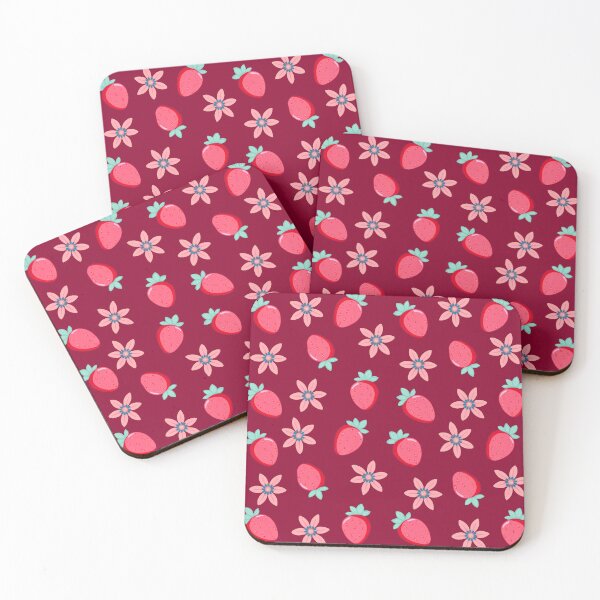 Item preview, strawberry floral pattern 2 designed and sold by NashTheArtist.