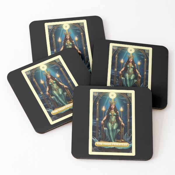 Item preview, La Carta del Tarot de la Sirena de los Arcanos Mayores de la Suma Sacerdotisa designed and sold by SirenasWorld.