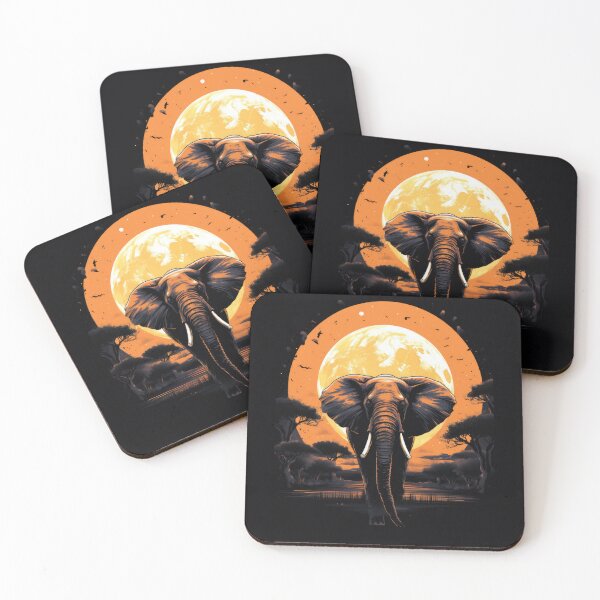 Item preview, Wild Elephant against Lunar Luminary in Solarization 6 designed and sold by eyestetix.