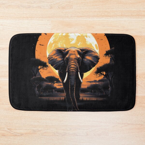 Item preview, Wild Elephant against Lunar Luminary in Solarization 6 designed and sold by eyestetix.