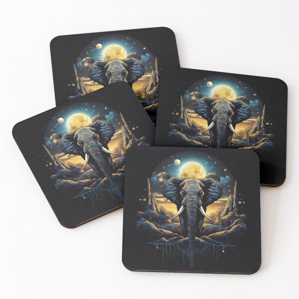 Item preview, Wild Elephant against Lunar Luminary in Solarization 7 designed and sold by eyestetix.