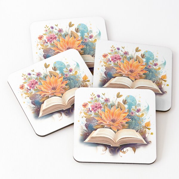 Item preview, Blossoming Narratives: An Open Book Amidst a Floral Symphony designed and sold by MDartists.