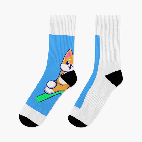 Item preview,  Cute Shiba Inu Rising Graph Cartoon Icon designed and sold by hjian8219.