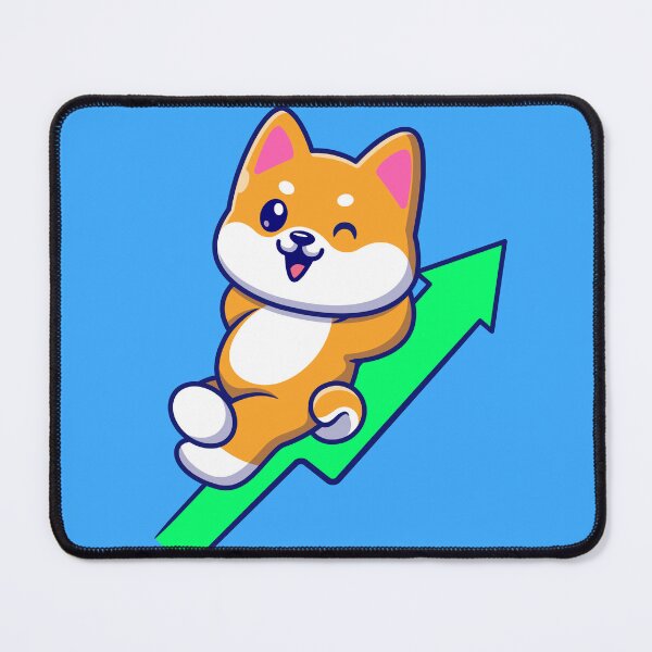 Item preview,  Cute Shiba Inu Rising Graph Cartoon Icon designed and sold by hjian8219.