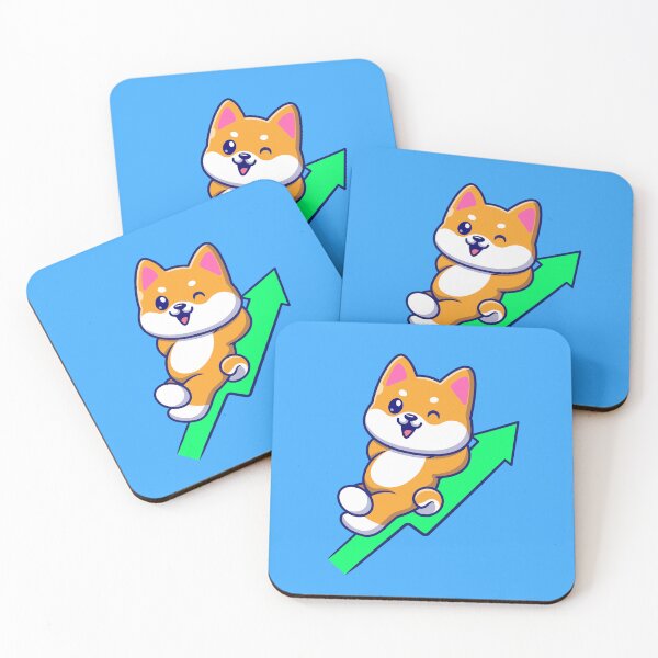 Item preview,  Cute Shiba Inu Rising Graph Cartoon Icon designed and sold by hjian8219.