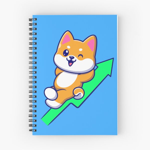 Item preview, Cute Shiba Inu Rising Graph Cartoon Icon designed and sold by hjian8219.