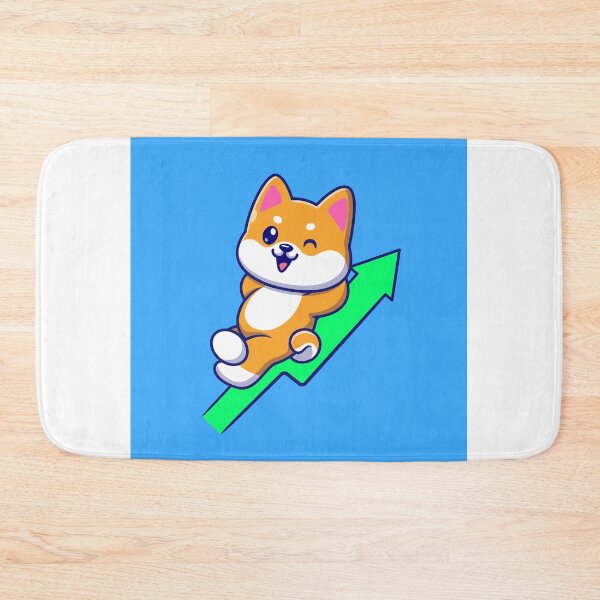 Item preview,  Cute Shiba Inu Rising Graph Cartoon Icon designed and sold by hjian8219.