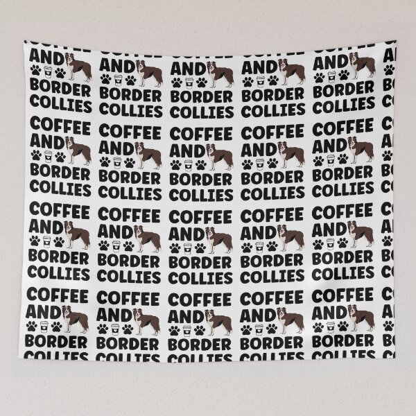 Aperçu de l'œuvre Café et Border Collies créée et vendue par TheAnimalZ00.
