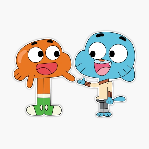 The amazing world of Gumball, Gumball and Darwin, What the what  Sticker  for Sale by karamram