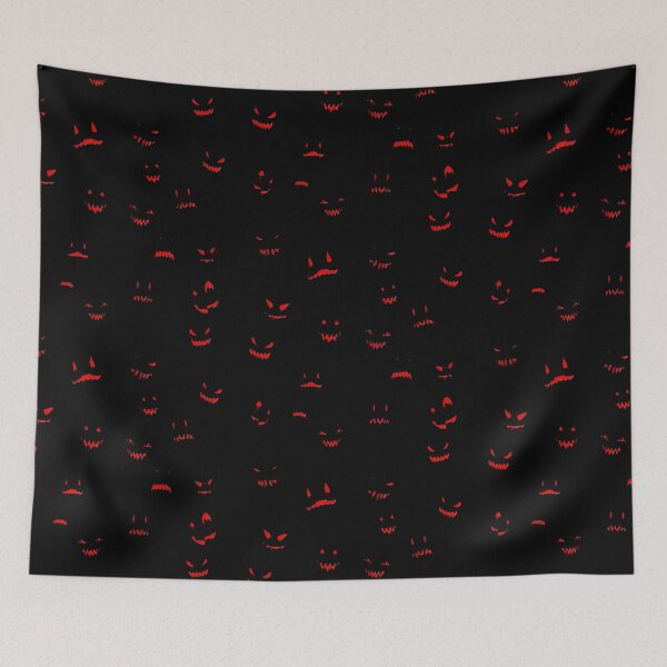 Item preview, Evil faces on black designed and sold by FlowerandDesing.