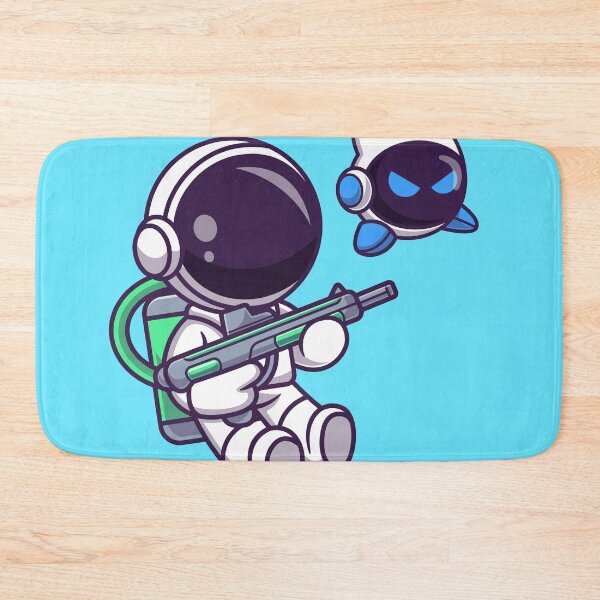 Item preview, Cute Astronaut and Robot Duo in Space Cartoon Icon designed and sold by hjian8219.