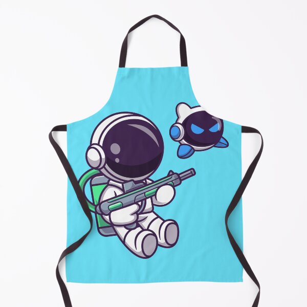 Item preview, Cute Astronaut and Robot Duo in Space Cartoon Icon designed and sold by hjian8219.