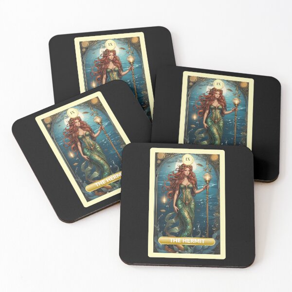 Item preview,  The Hermit Major Arcana Mermaid Tarot Card designed and sold by SirenasWorld.