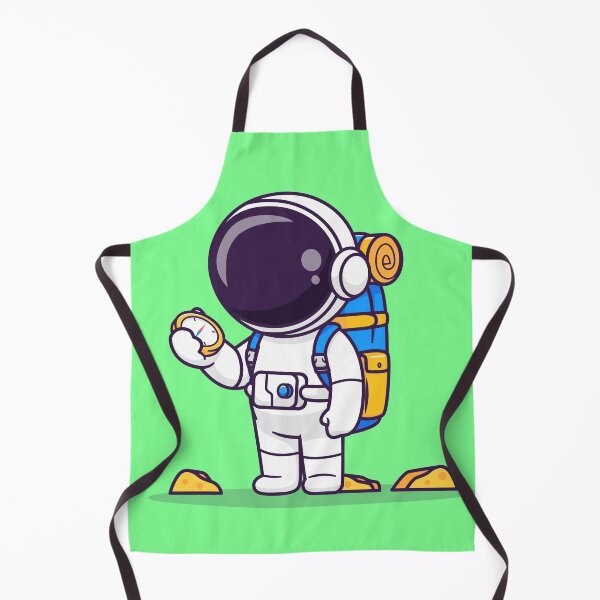 Item preview, Cute Astronaut Backpacker with Compass Cartoon Icon designed and sold by hjian8219.