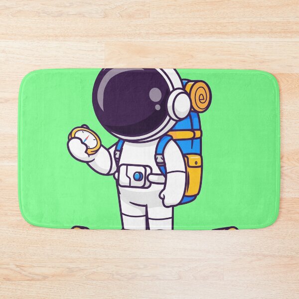Item preview, Cute Astronaut Backpacker with Compass Cartoon Icon designed and sold by hjian8219.