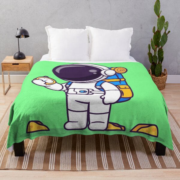 Item preview, Cute Astronaut Backpacker with Compass Cartoon Icon designed and sold by hjian8219.