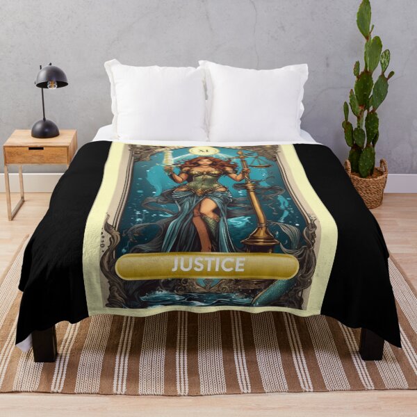 Item preview,  Justice Major Arcana Mermaid Tarot Card designed and sold by SirenasWorld.