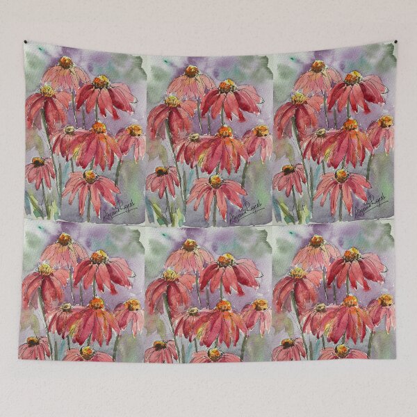 Item preview, A few coneflowers to brighten up a gloomy day designed and sold by AnjuPaintings.