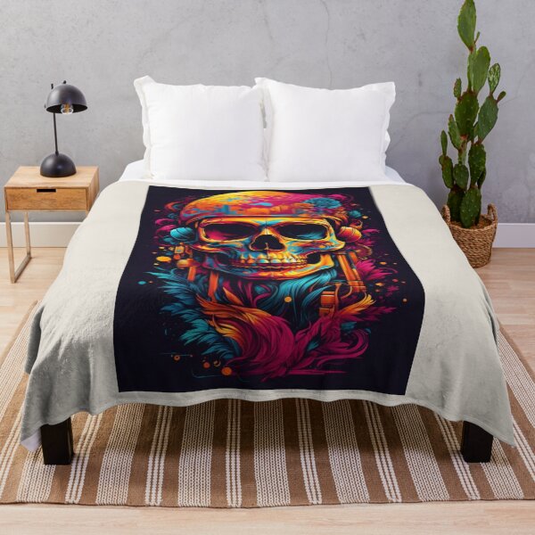 Item preview, A.I Generated Psychedelic Skull  designed and sold by GleamingGiant.
