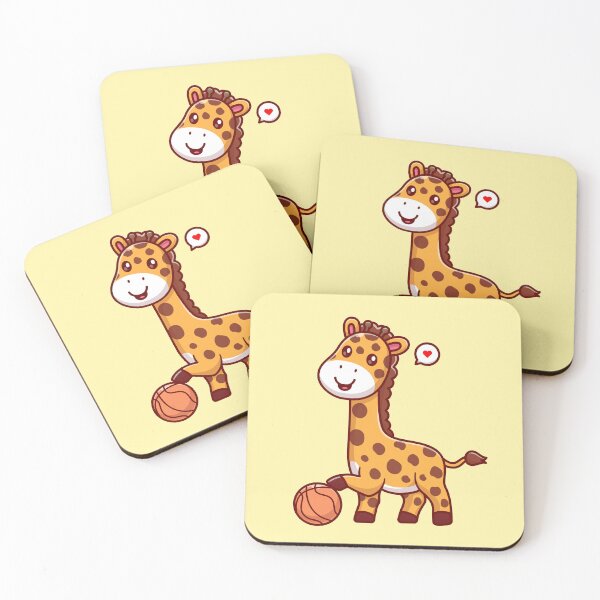 Item preview, Cute Giraffe Playing Basketball Cartoon Icon designed and sold by hjian8219.