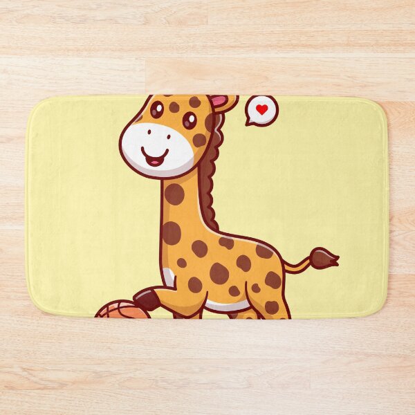 Item preview, Cute Giraffe Playing Basketball Cartoon Icon designed and sold by hjian8219.
