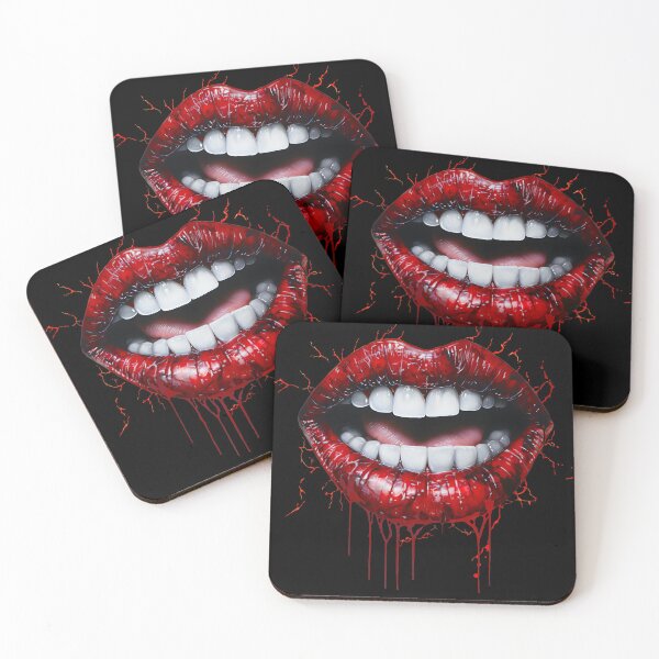 Item preview, Halloween Style Occult Bloody Red Lips, Teeth and Tongue designed and sold by Robert Diebold.