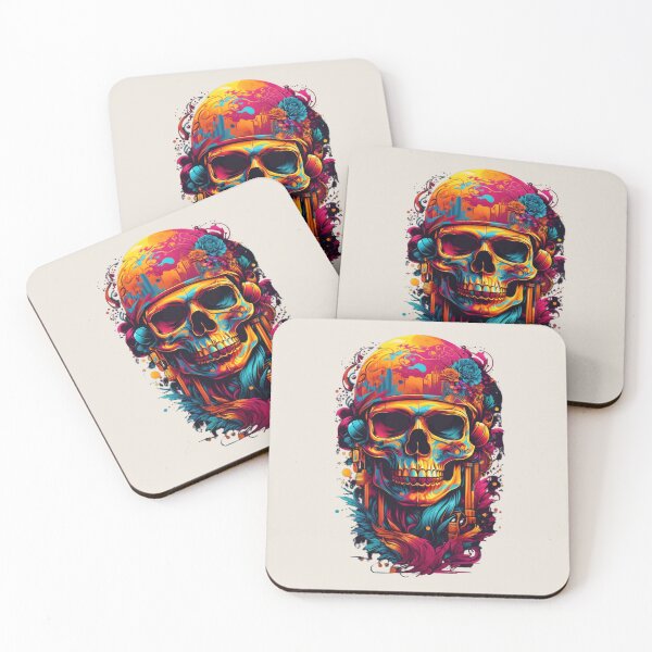 Item preview, A.I Generated Psychedelic Skull  designed and sold by GleamingGiant.