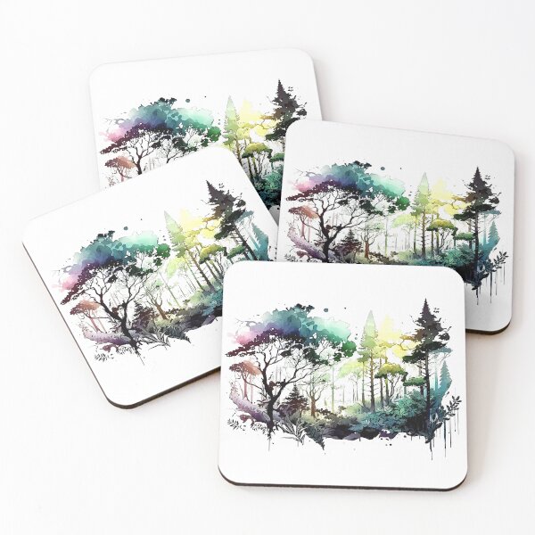 Item preview, Fantasy watercolor forest designed and sold by Estalon.