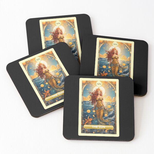 Item preview, The Sun Major Arcana Mermaid Tarot Card designed and sold by SirenasWorld.