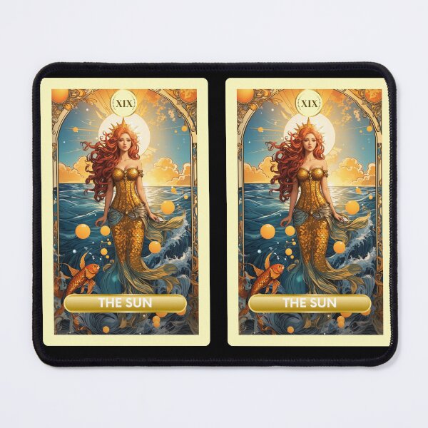 Item preview, The Sun Major Arcana Mermaid Tarot Card designed and sold by SirenasWorld.