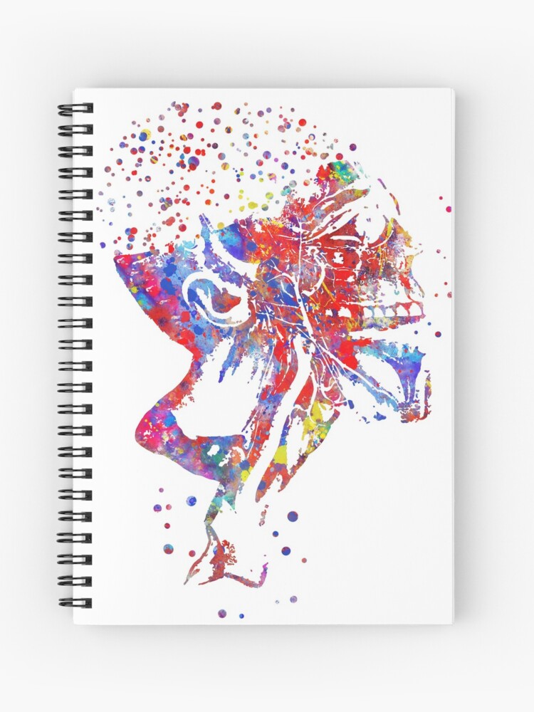 Cuaderno de espiral «Anatomía humana, cabeza humana, oreja, ojo, diente,  cuello, ciencia, anatómica» de Rosaliartbook | Redbubble