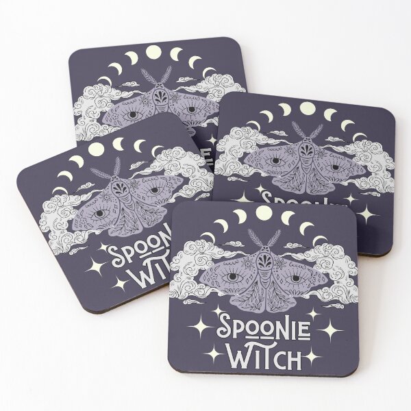 Item preview, Spoonie Witch Moth Moon Stars Purple  designed and sold by Madeleine39.