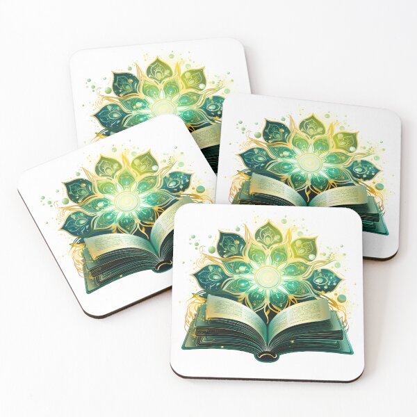 Item preview, Verdant Vortex: Green Books Intersecting with Mandala Art designed and sold by MDartists.