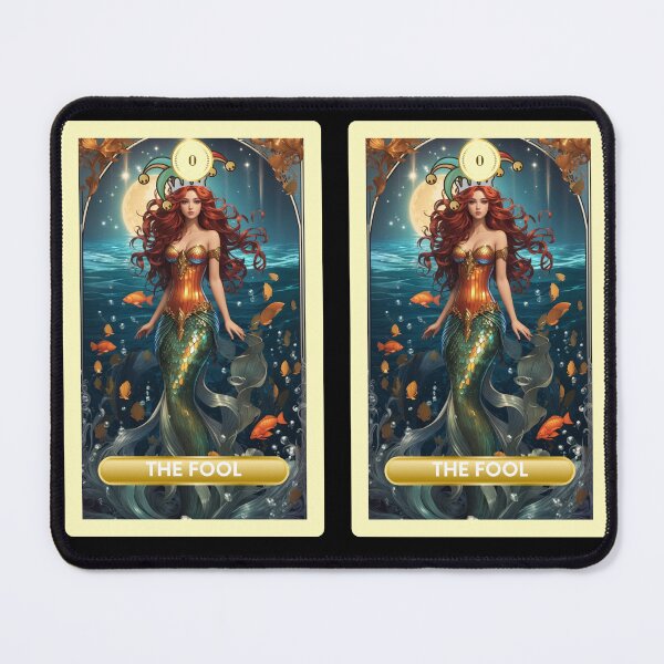 Item preview, The Fool Major Arcana Mermaid Tarot Card designed and sold by SirenasWorld.